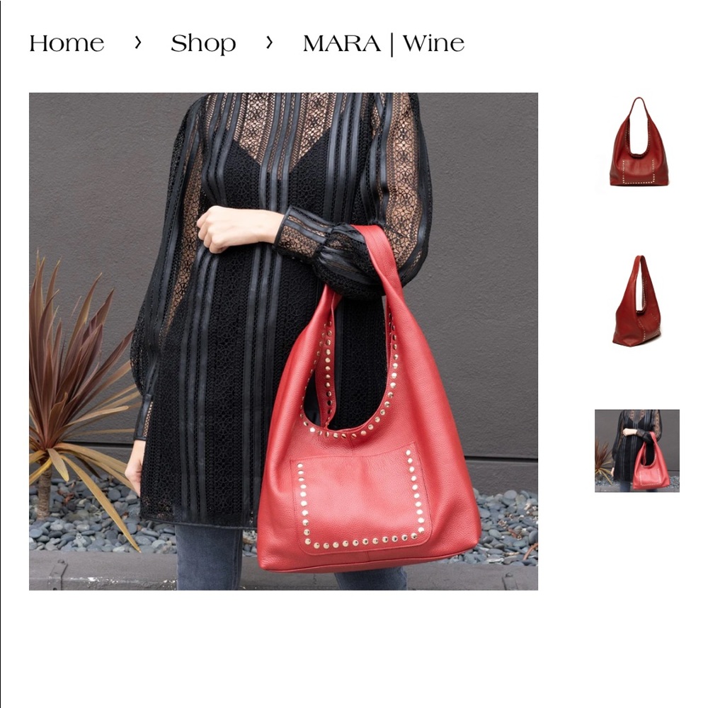 NWOT Laggo wine colored Hobo purse, in original packaging